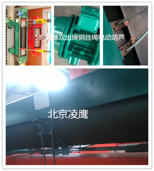 5噸防爆雙出繩鋼絲繩電動葫蘆